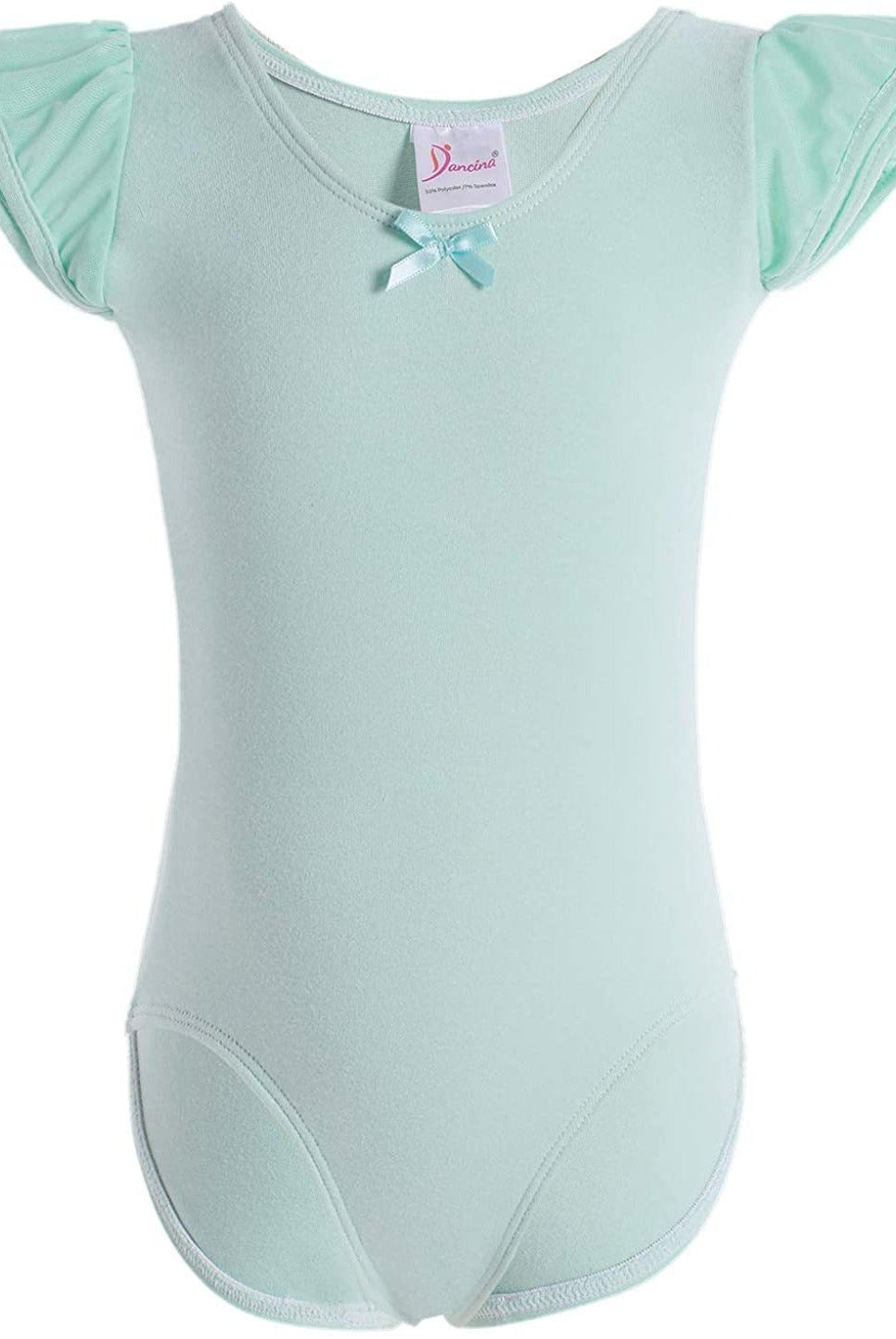 Dancina Girls Ballet Leotard with Flutter Sleeve and Full Front Lining in Mint