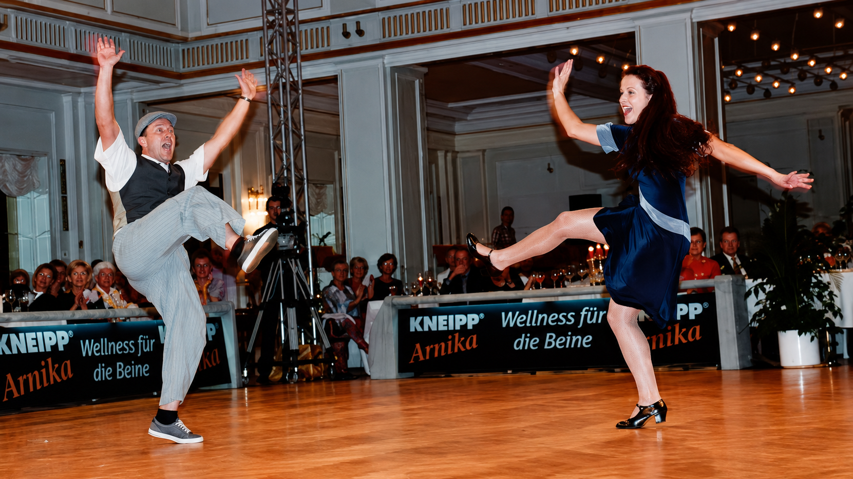 Andrea Schiffer and Michael Grimm performing championship swing dance
