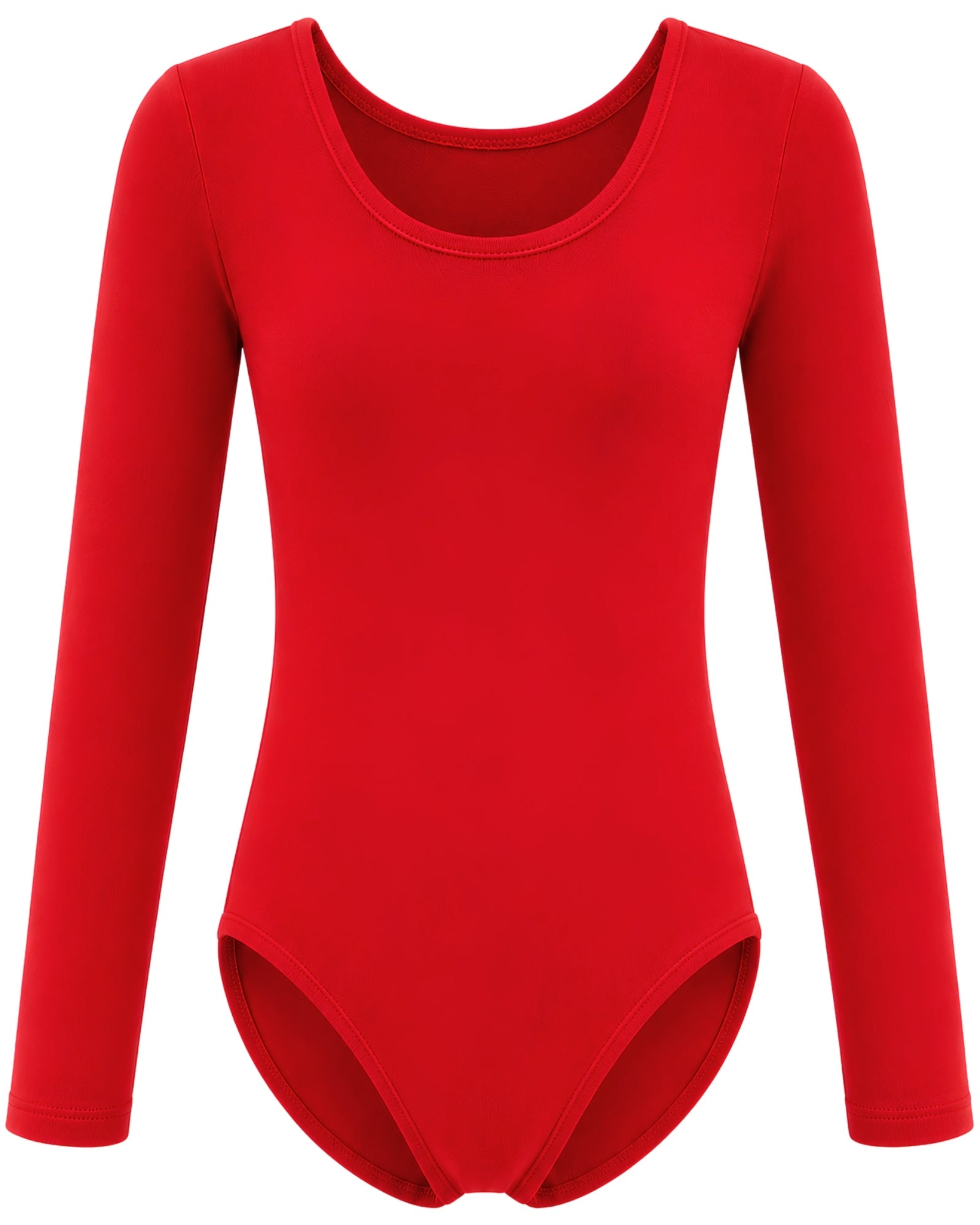 red long sleeve leotard