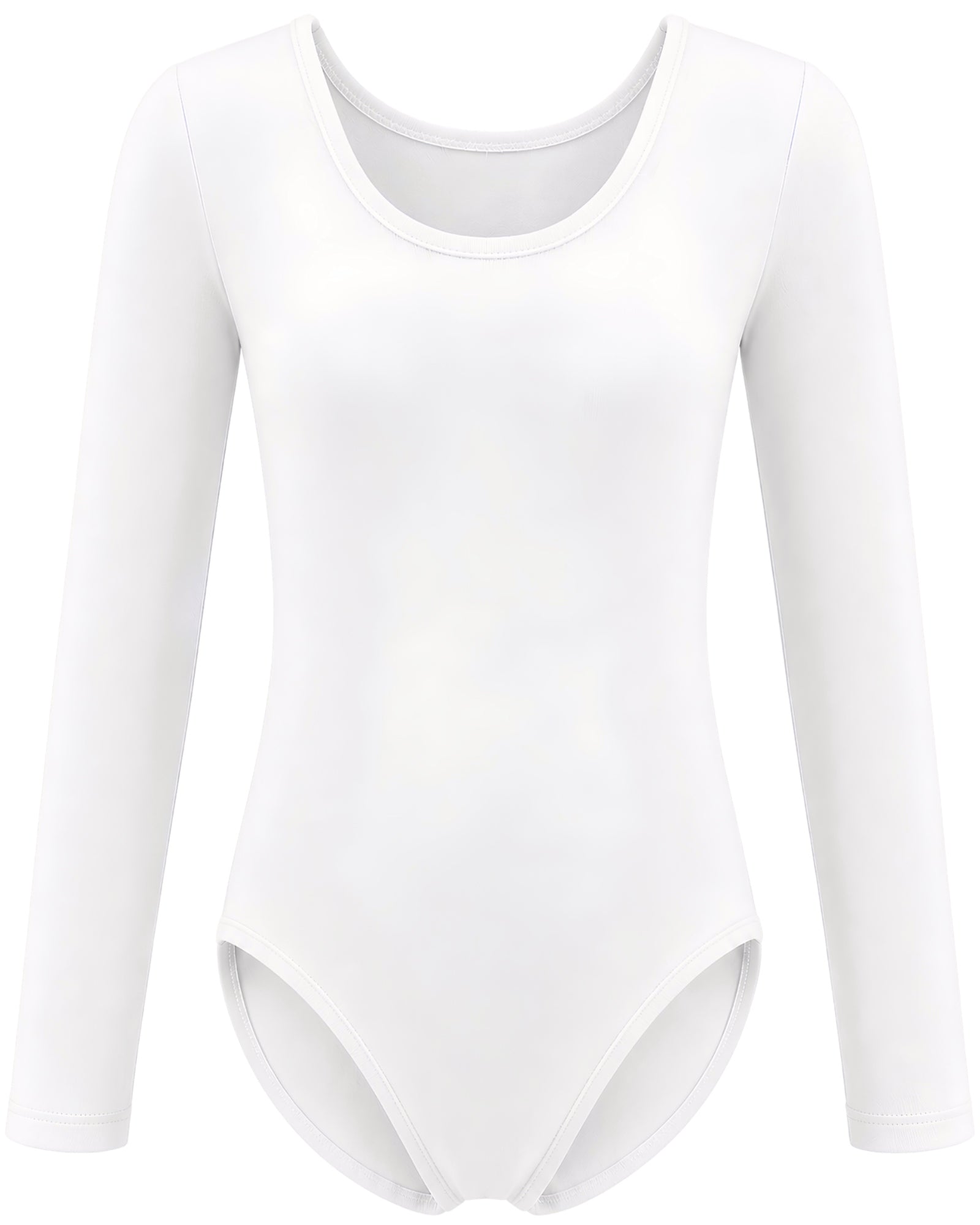 white long sleeve leotard