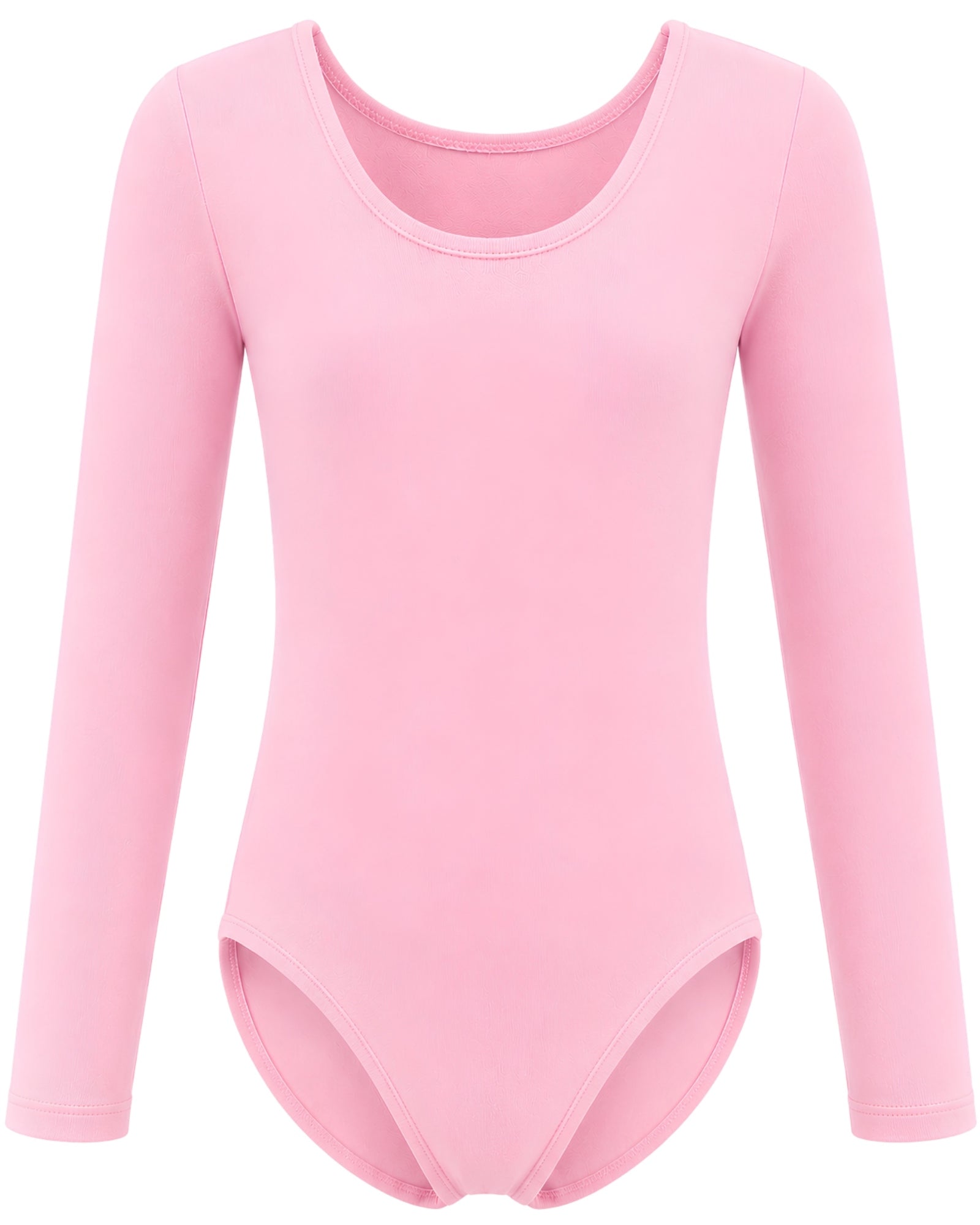 long sleeve leotard in pink