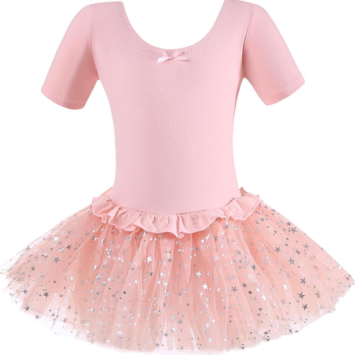 Short-sleeved Ballet Tutu "Nele" With Rhinestone Appliqué, Pink - Foto 8
