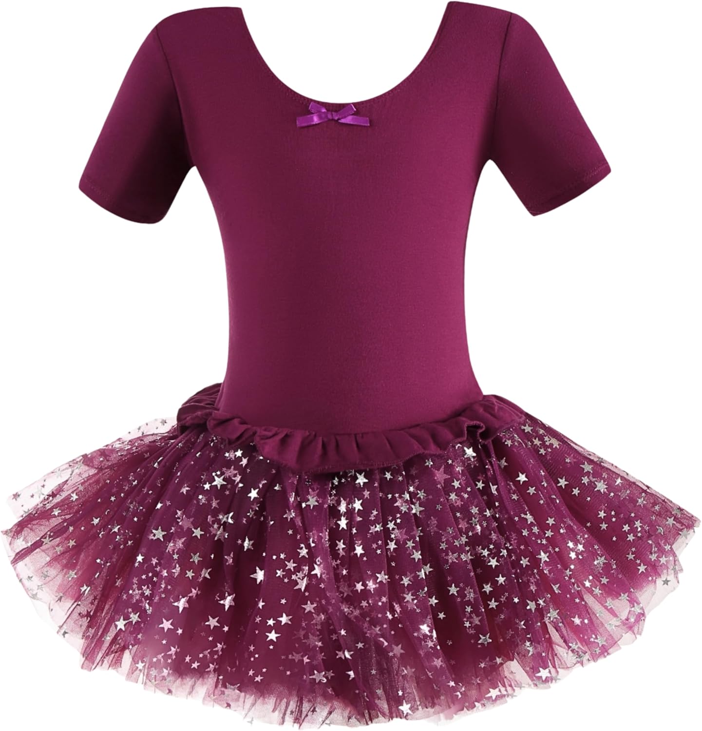 Dark Purple Glitter Tutu Dress for Girls – Ballet outfit with shiny tutu
