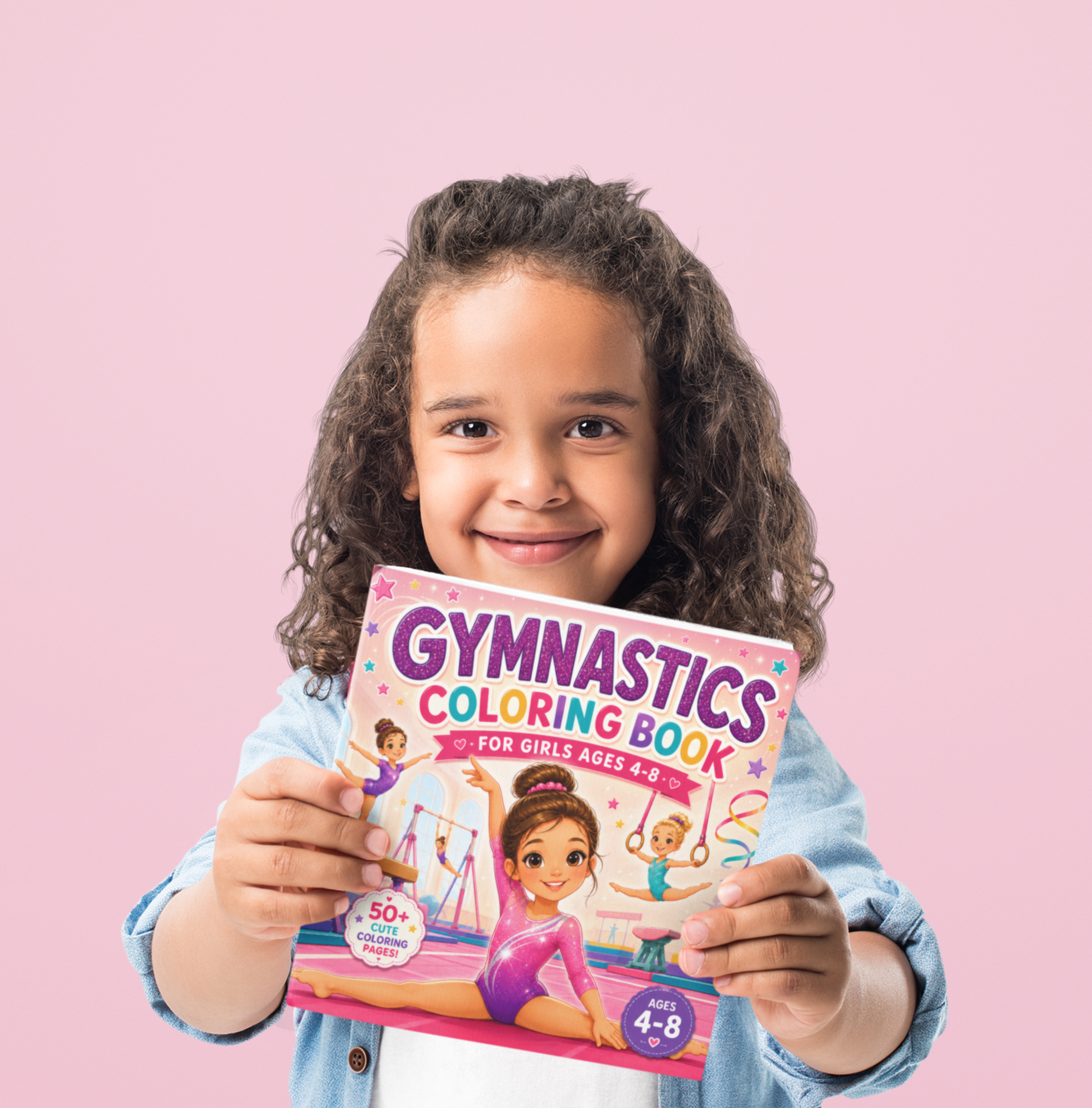 Gymnastics Coloring Book for Girls Ages 4-8