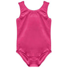 Dancina Leotard Tank Top Ballet Gymnastics Front Lined Comfy Cotton Ages 2-10 in Hot Pink