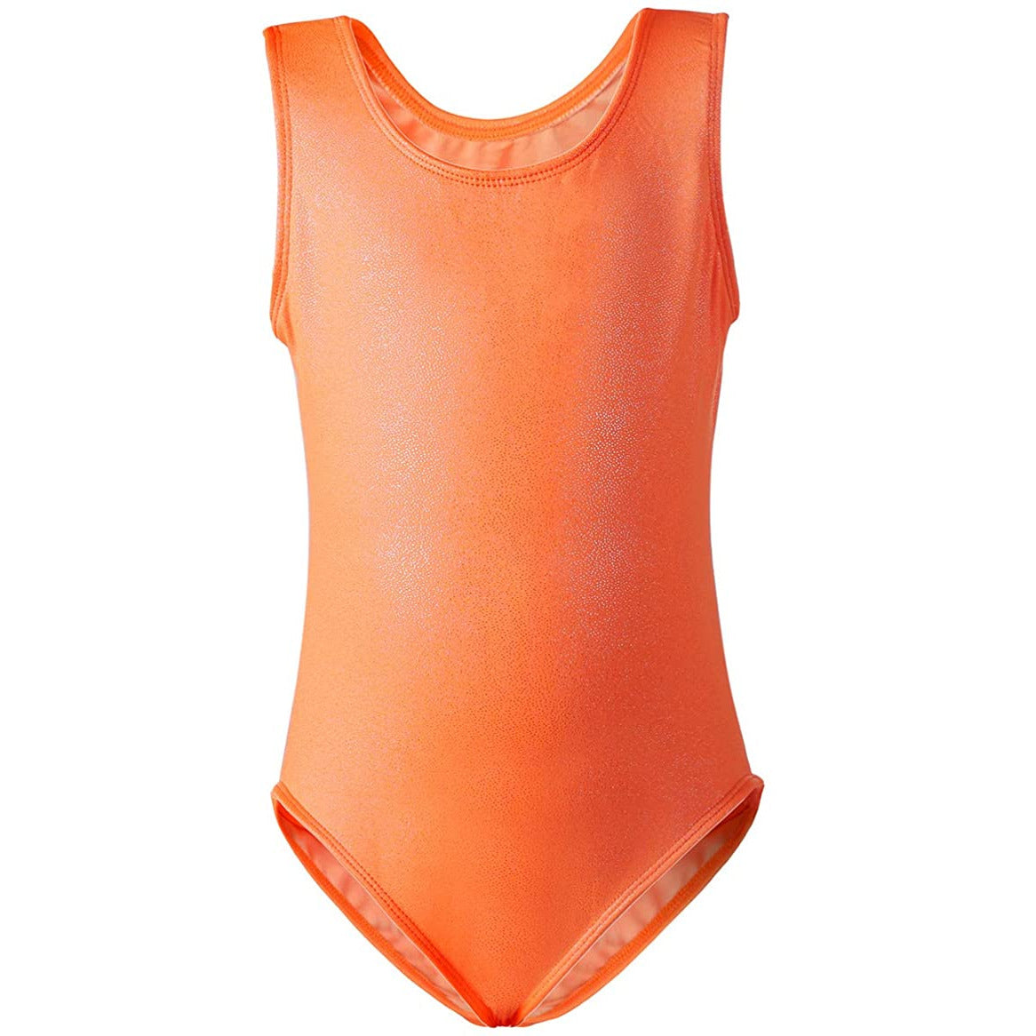 Gymnastics Leotards for Girls "Sparkle Orange" (Ages 3-12)