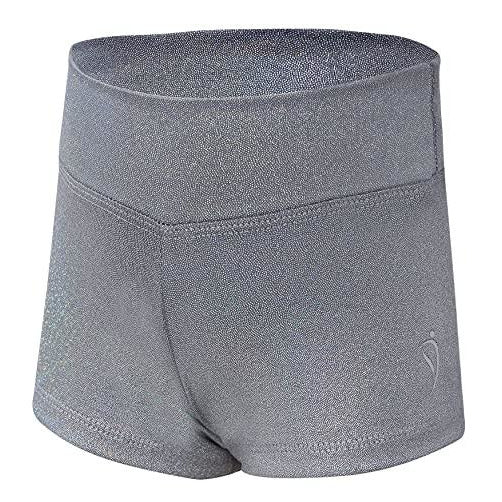 Silver Gymnastics Shorts for Kids - Dancina