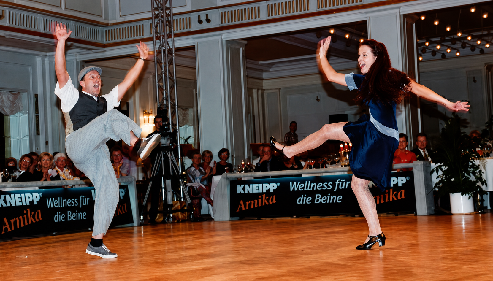 Andrea Schiffer and Michael Grimm performing championship swing dance