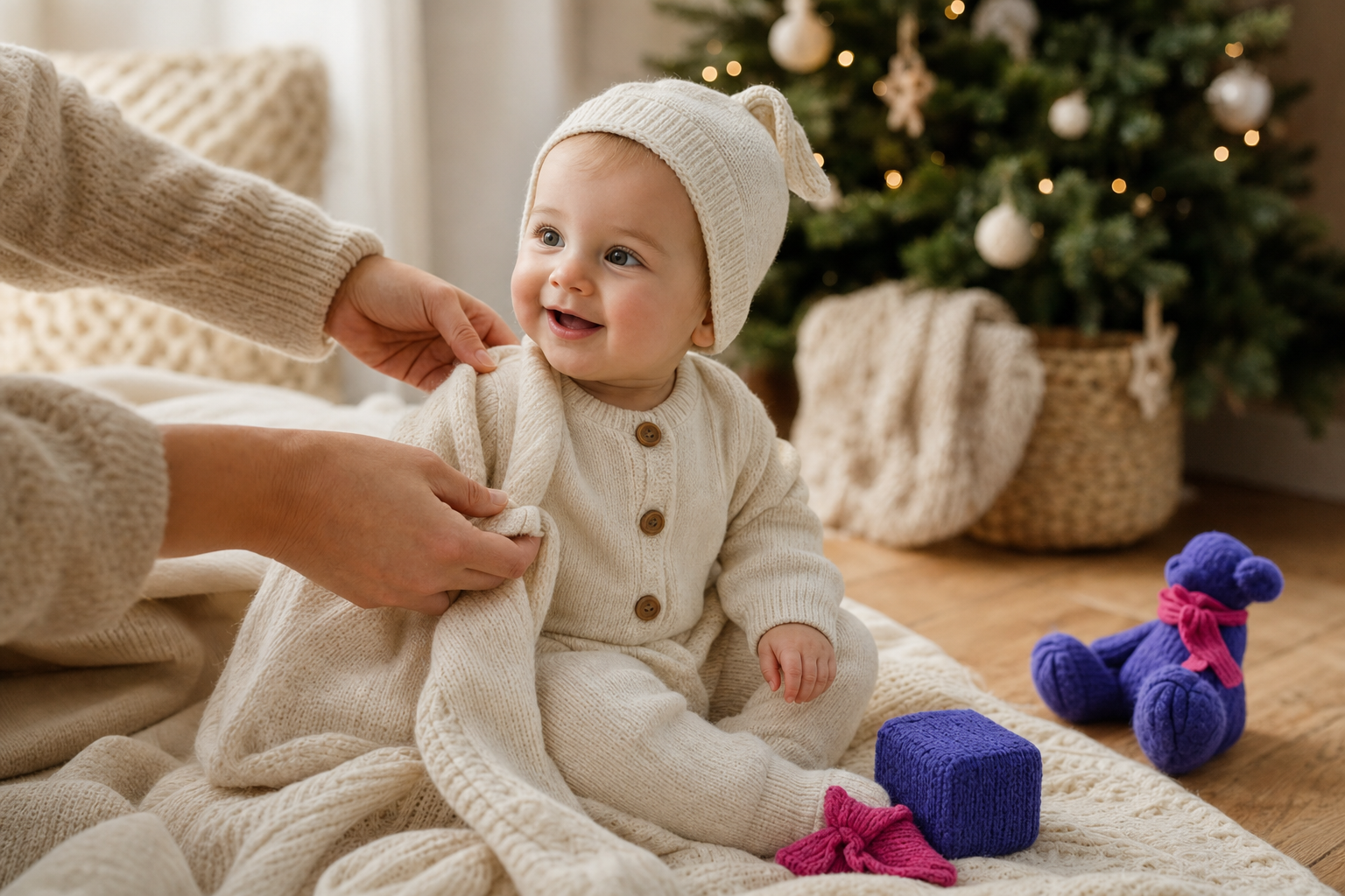 best Christmas outfit for a baby's first Christmas that is comfortable