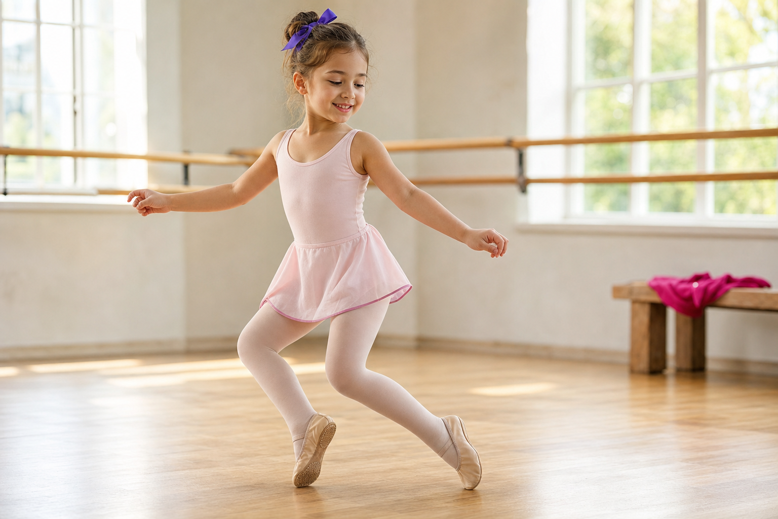 best leather ballet slippers with non slip soles for little girls