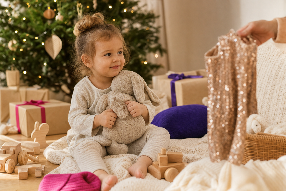 Christmas outfit for toddler who hates dressing up and prefers soft fabrics