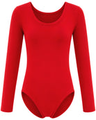 red long sleeve leotard