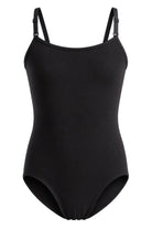 Cotton Camisole Leotard with Full Front Lining in Black