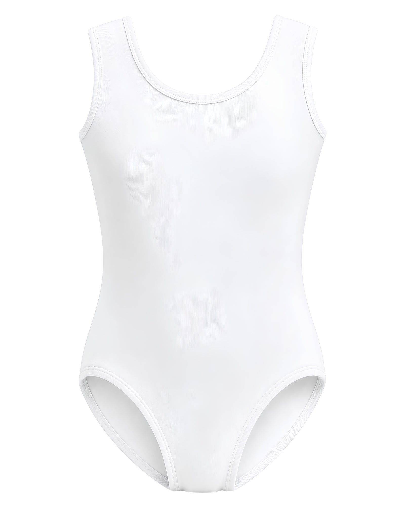 girls tank top leotard in white