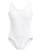 girls tank top leotard in white
