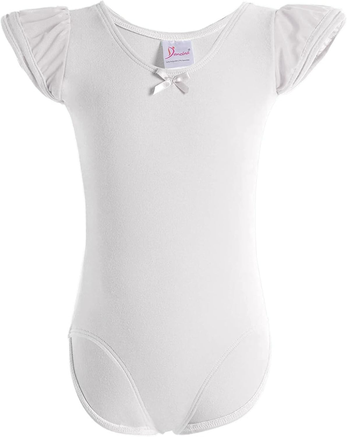 Flutter Sleeve Ballet Leotard White
