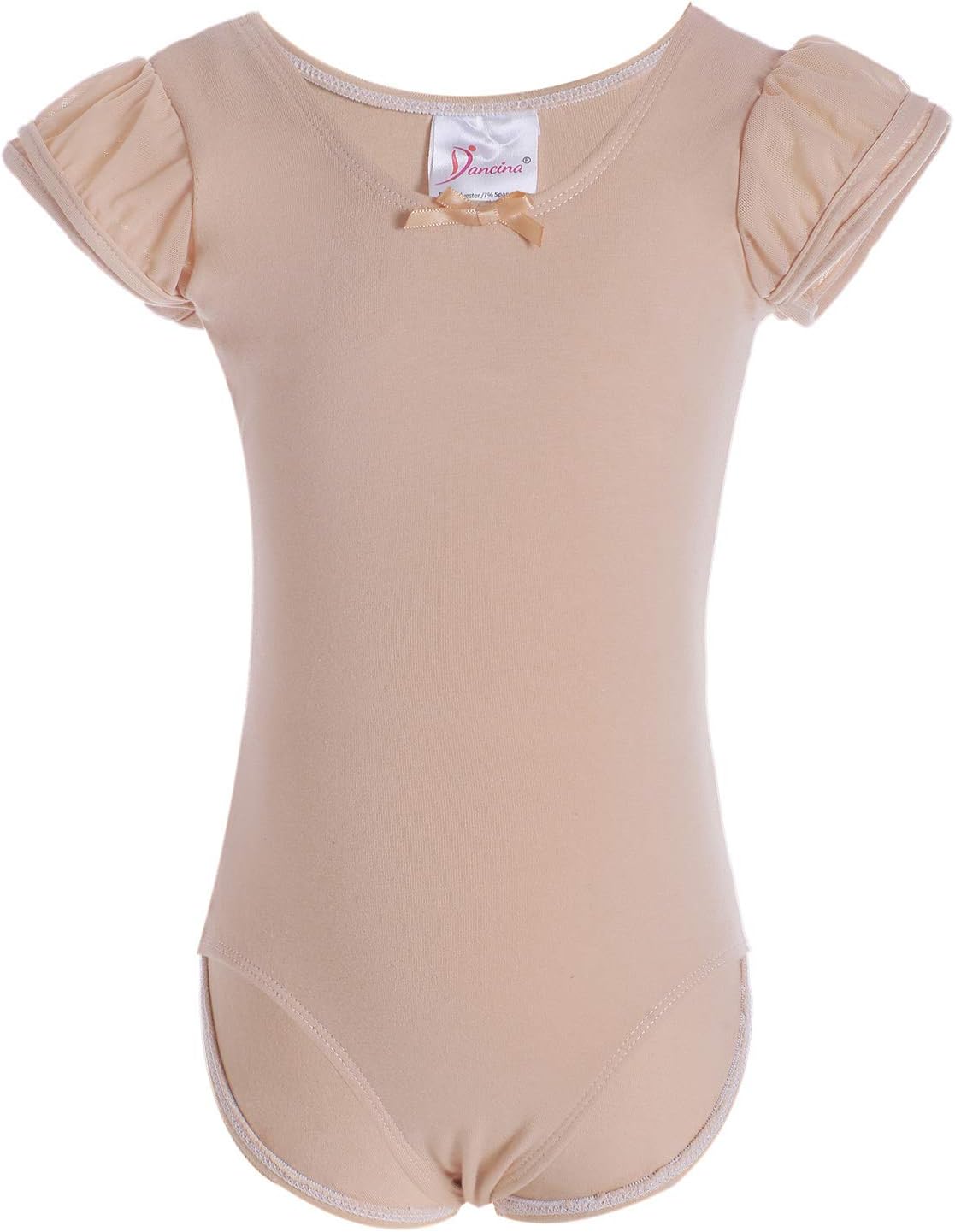 Flutter Sleeve Ballet Leotard Beige