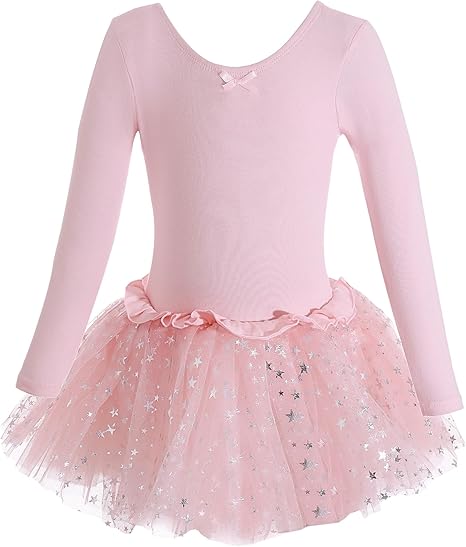Dancina Sparkle Tutu Ballet Dress for Girls and Toddlers (Long Sleeve)
