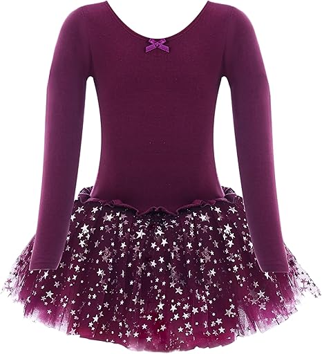Dancina Sparkle Tutu Ballet Dress for Girls and Toddlers (Long Sleeve)