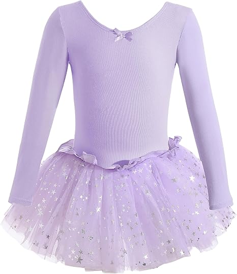 Dancina Sparkle Tutu Ballet Dress for Girls and Toddlers (Long Sleeve)