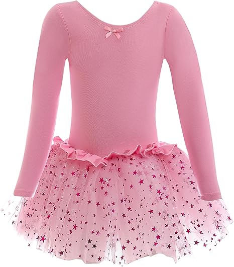 Dancina Sparkle Tutu Ballet Dress for Girls and Toddlers (Long Sleeve)