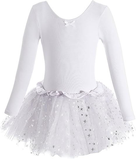 Dancina Sparkle Tutu Ballet Dress for Girls and Toddlers (Long Sleeve)