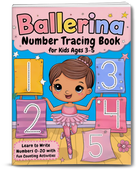 Ballerina Number Tracing Book for Kids Ages 3-5