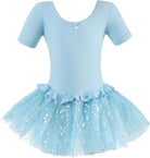 Light Blue Glitter Tutu Dress for Girls – Dancewear with soft tulle glitter tutu