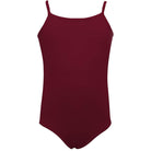 Dancina Cotton Camisole Leotard Camisole with Full Front Lining in Wine Red