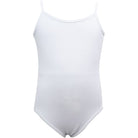 Dancina Cotton Camisole Leotard Camisole with Full Front Lining in White